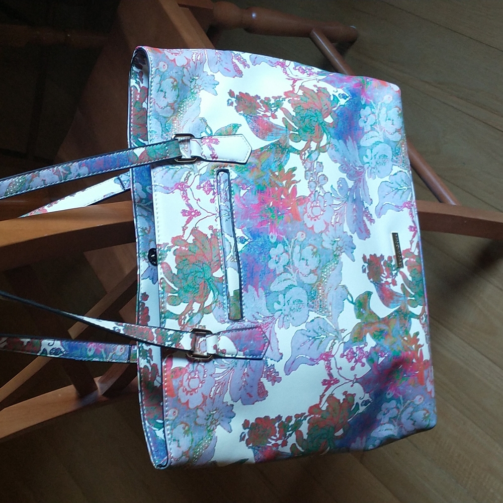 Enzo Angiolini Large Multi-Colored Floral Tote NWOT